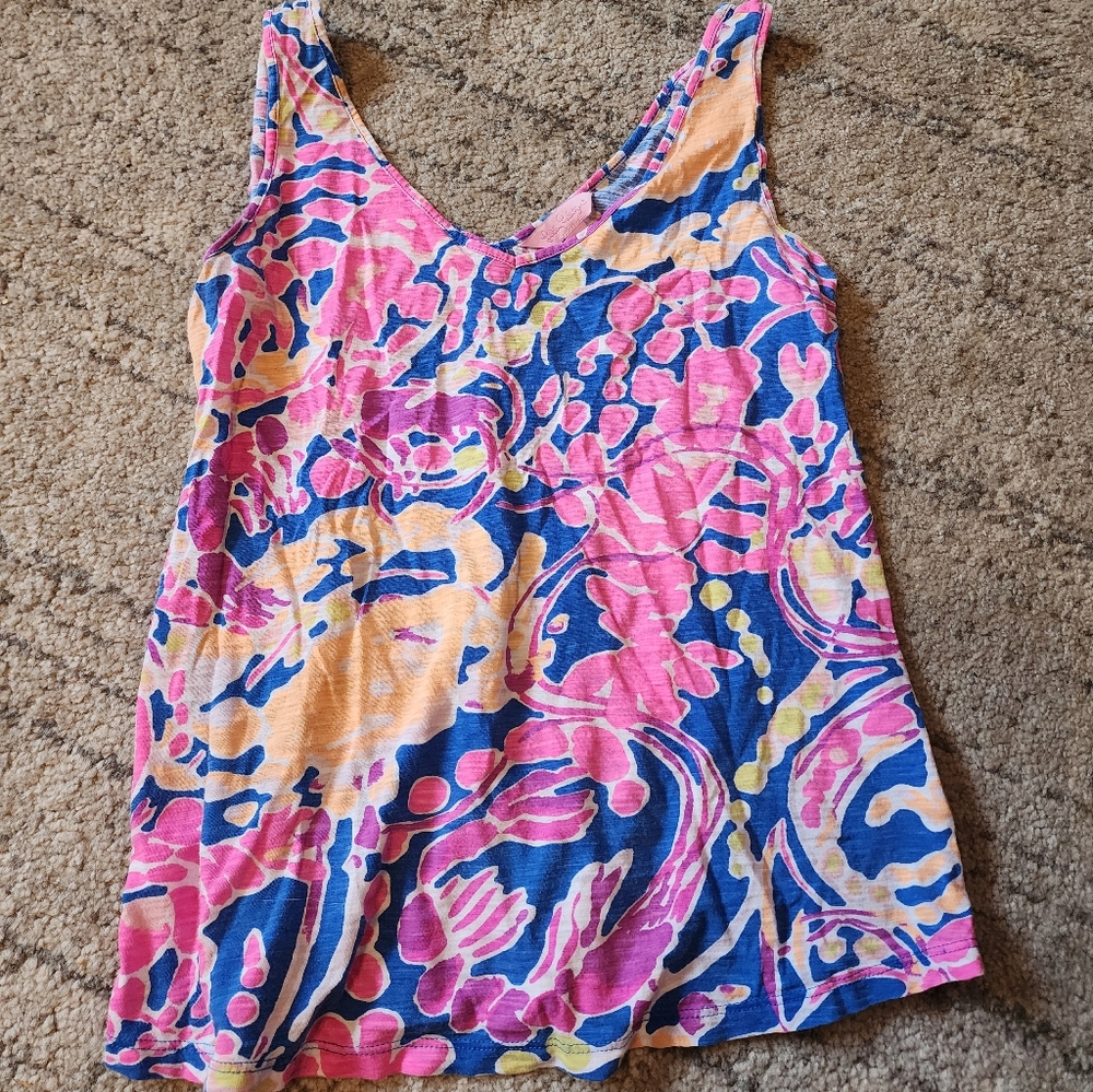 Lilly Pulitzer Colorful Abstract Top